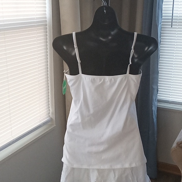 PACT white camisole with built-in bra size L - Picture 2 of 5